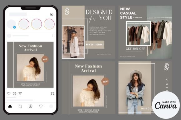 4 Fashion Instagram Feed Templates: Design Your Brand's Visual Story