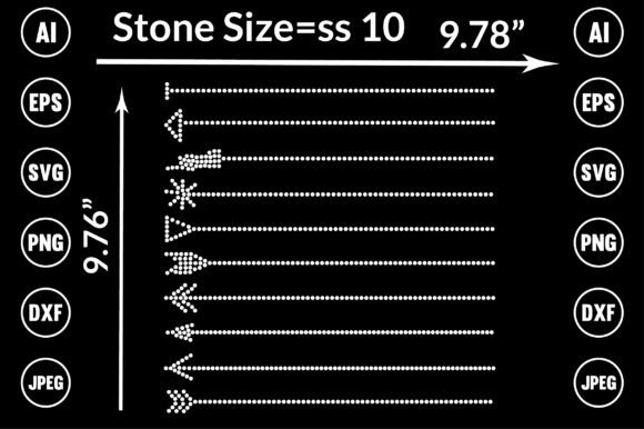 Arrow Rhinestone Templates: A Versatile Design Asset