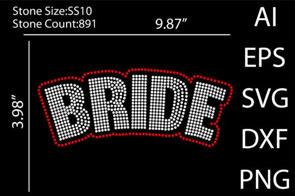Bride Rhinestone Templates Design: Sparkle for Every Project