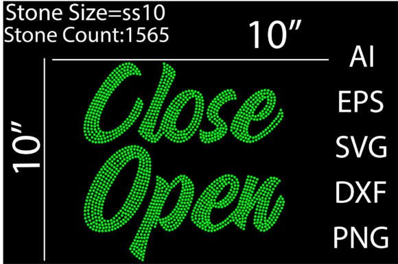 Close Open Rhinestone Templates: Creative Design Assets