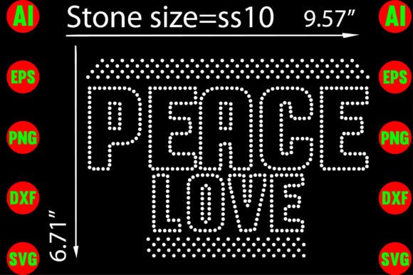 Designing with Heart: Using Peace Love Rhinestone Templates