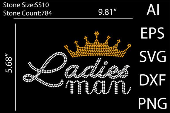 Ladies Man Rhinestone Templates Design: Sparkle and Style