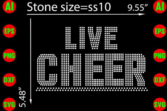 Live Cheer Rhinestone Templates: Bold Designs for Crafters