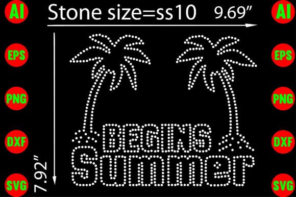 Sparkling Summer Vibes with Begins Summer Rhinestone Templates