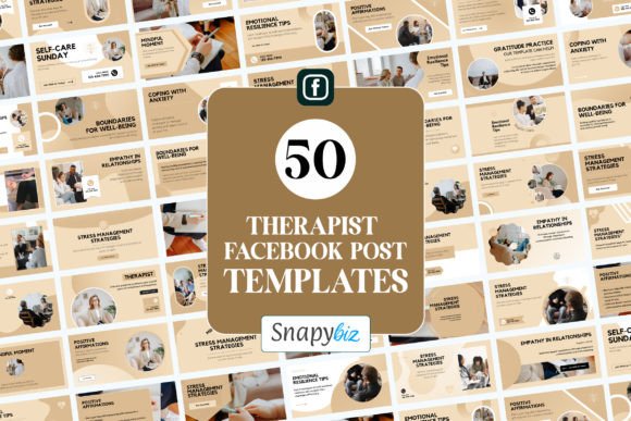 Therapist Facebook Canva Post Templates