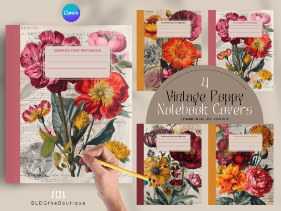 Vintage Poppy KDP Covers: A Timeless Template for Publishers